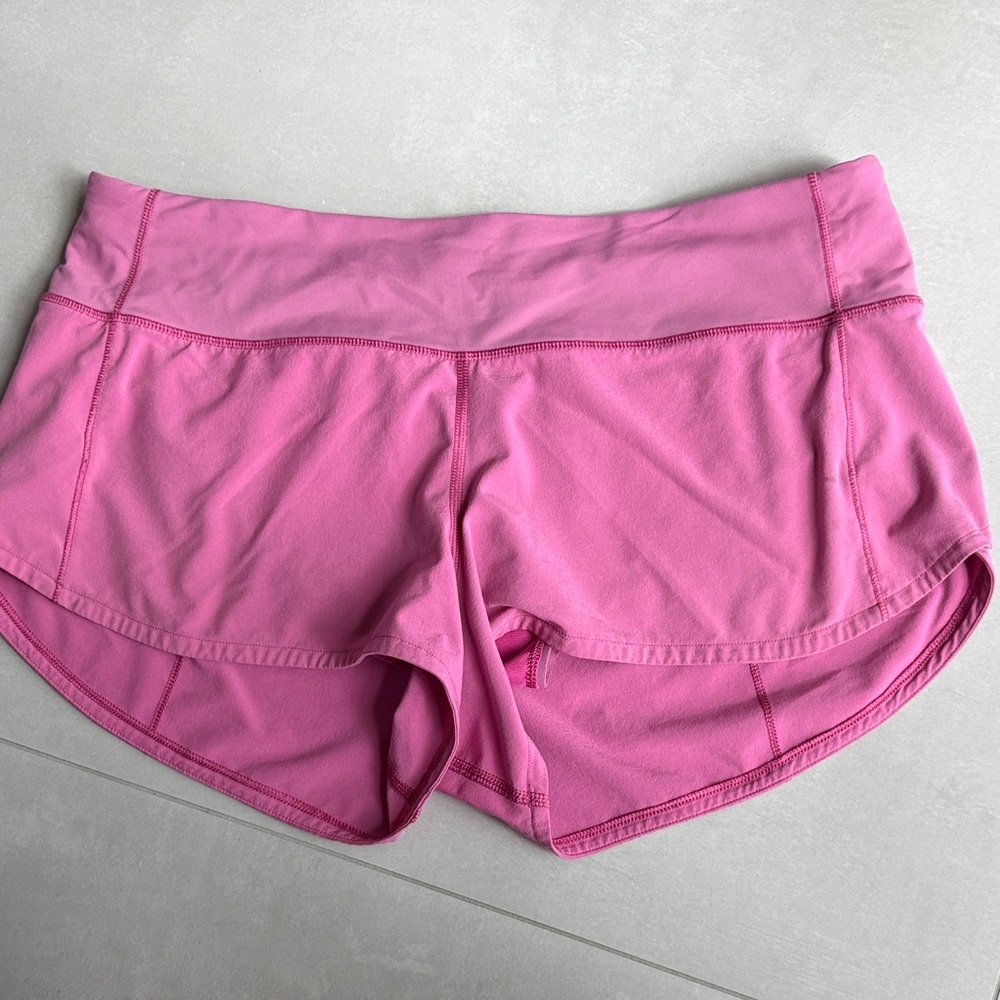lululemon athletica Bright Pink Workout Shorts speed up size 6